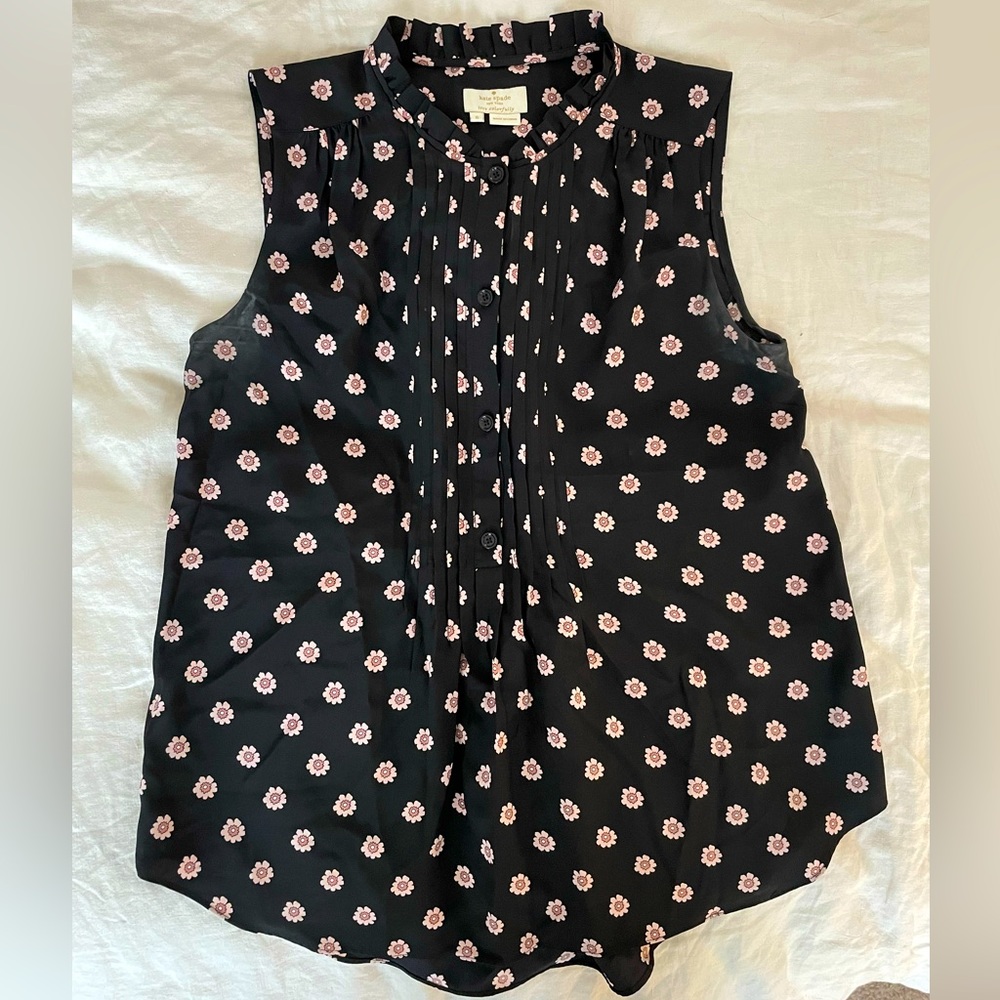 Kate Spade Silk Floral Top Size Small